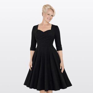 Retro Black Swing Dress